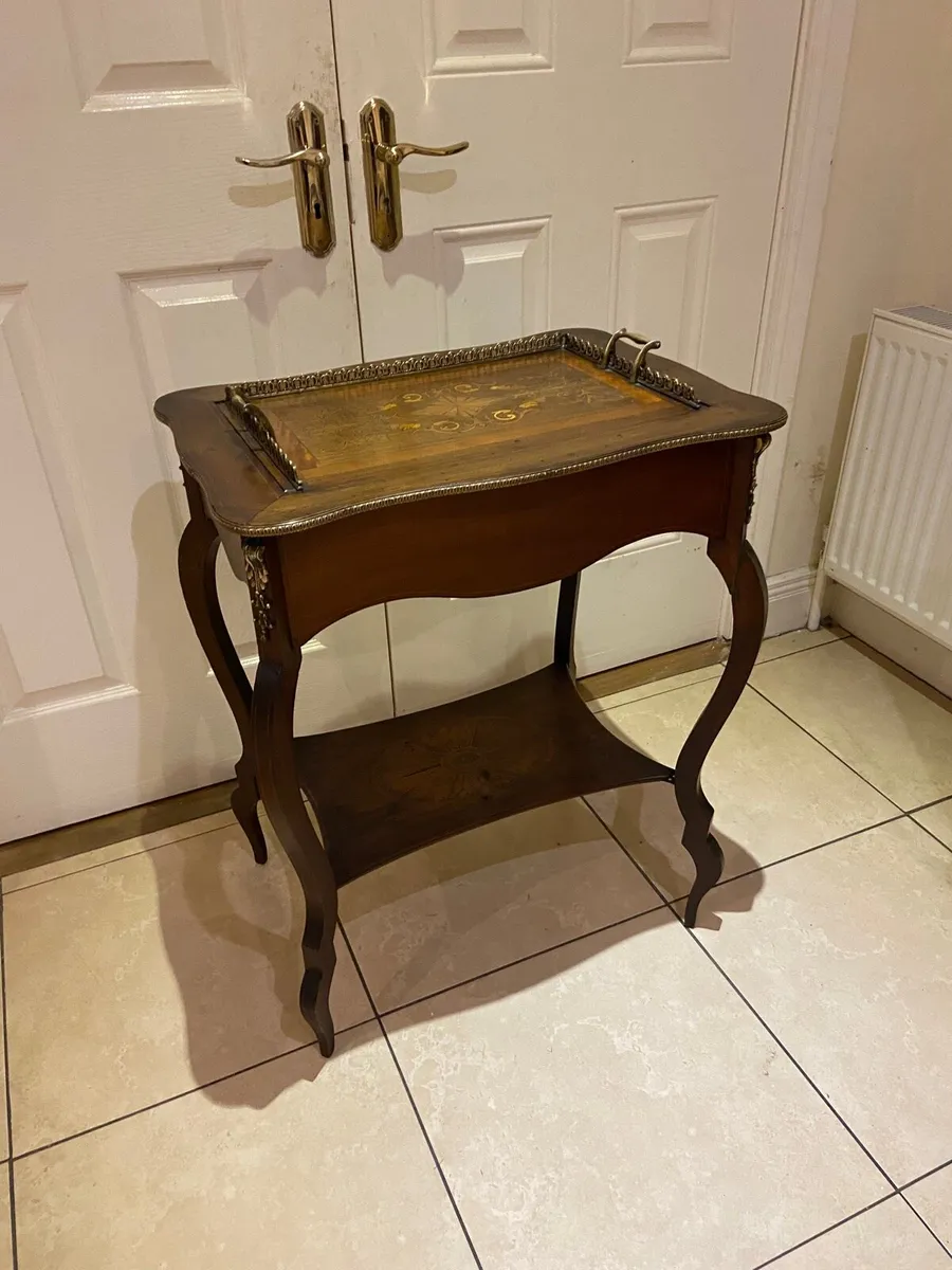 Antique French butler’s wine table - Image 2