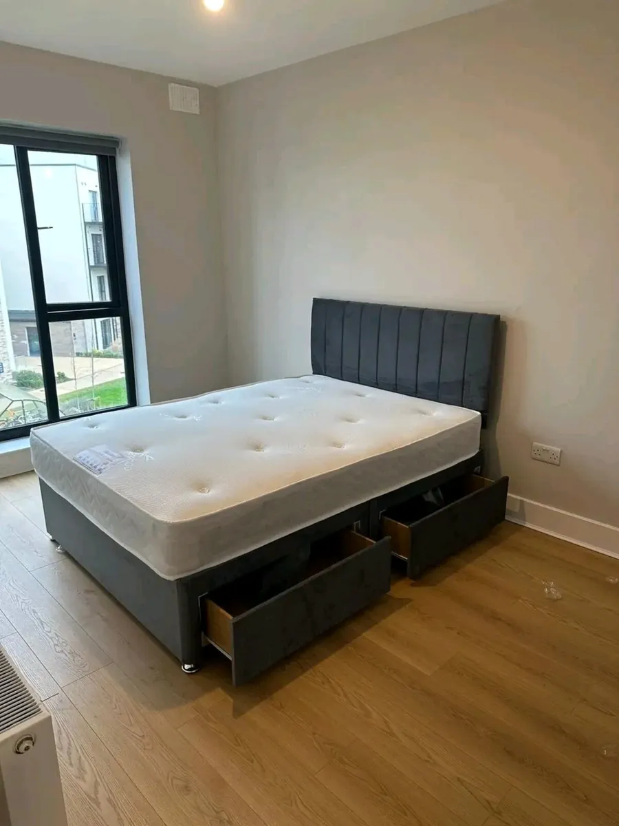 Divan Double & King Size Bed Frame With Mattress - Image 1