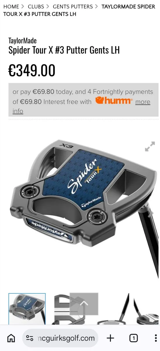 Taylormade Spider Tour X Putter. As New. - Image 2