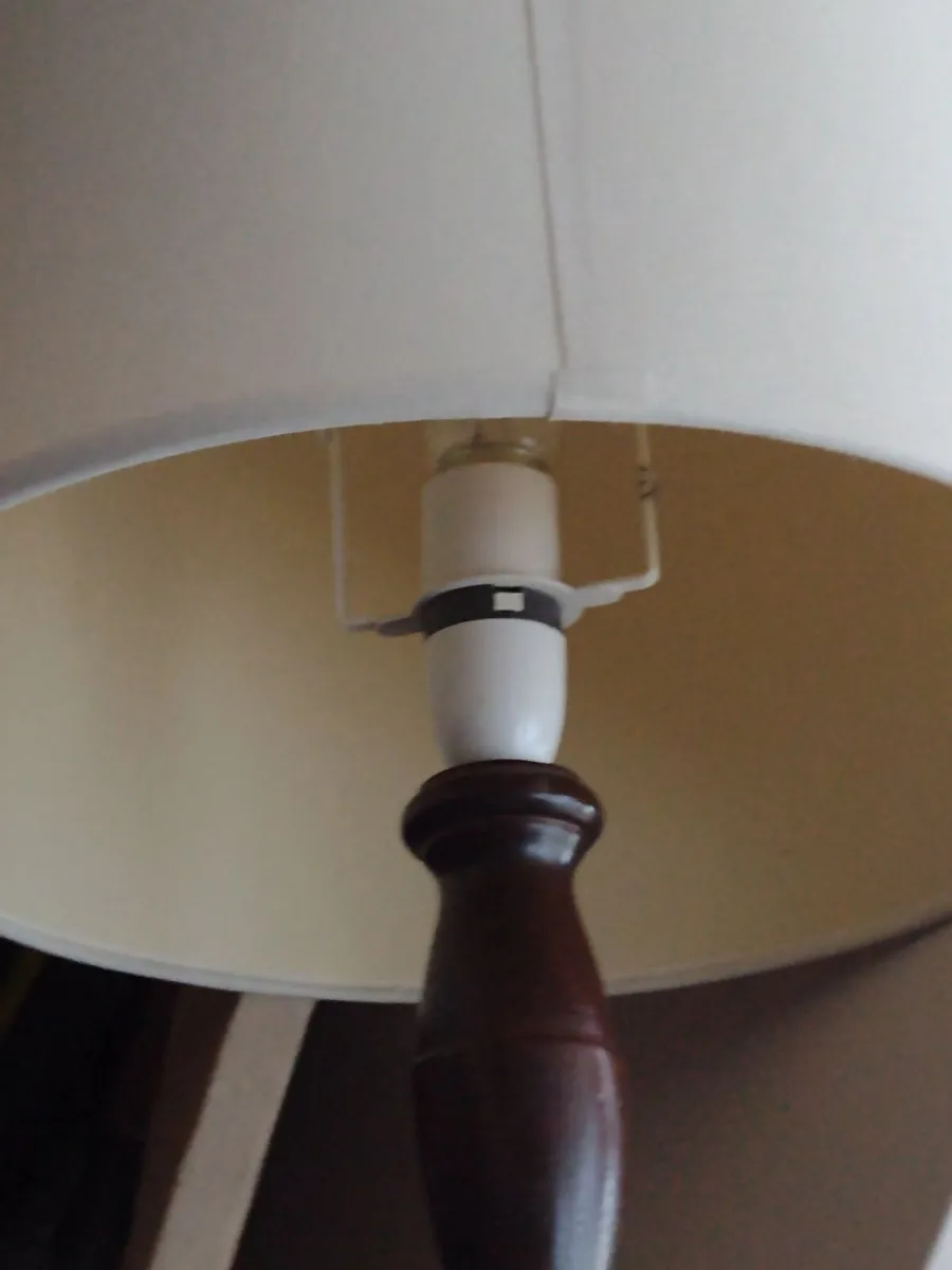 Antique dark walnut floor lamp - Image 3