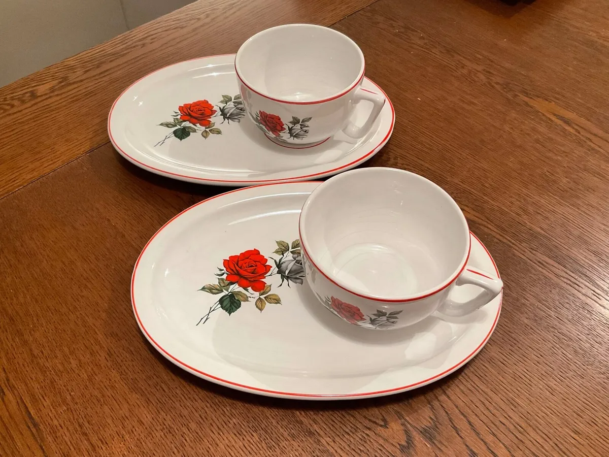 Vintage Cups and Plates Set - Image 1