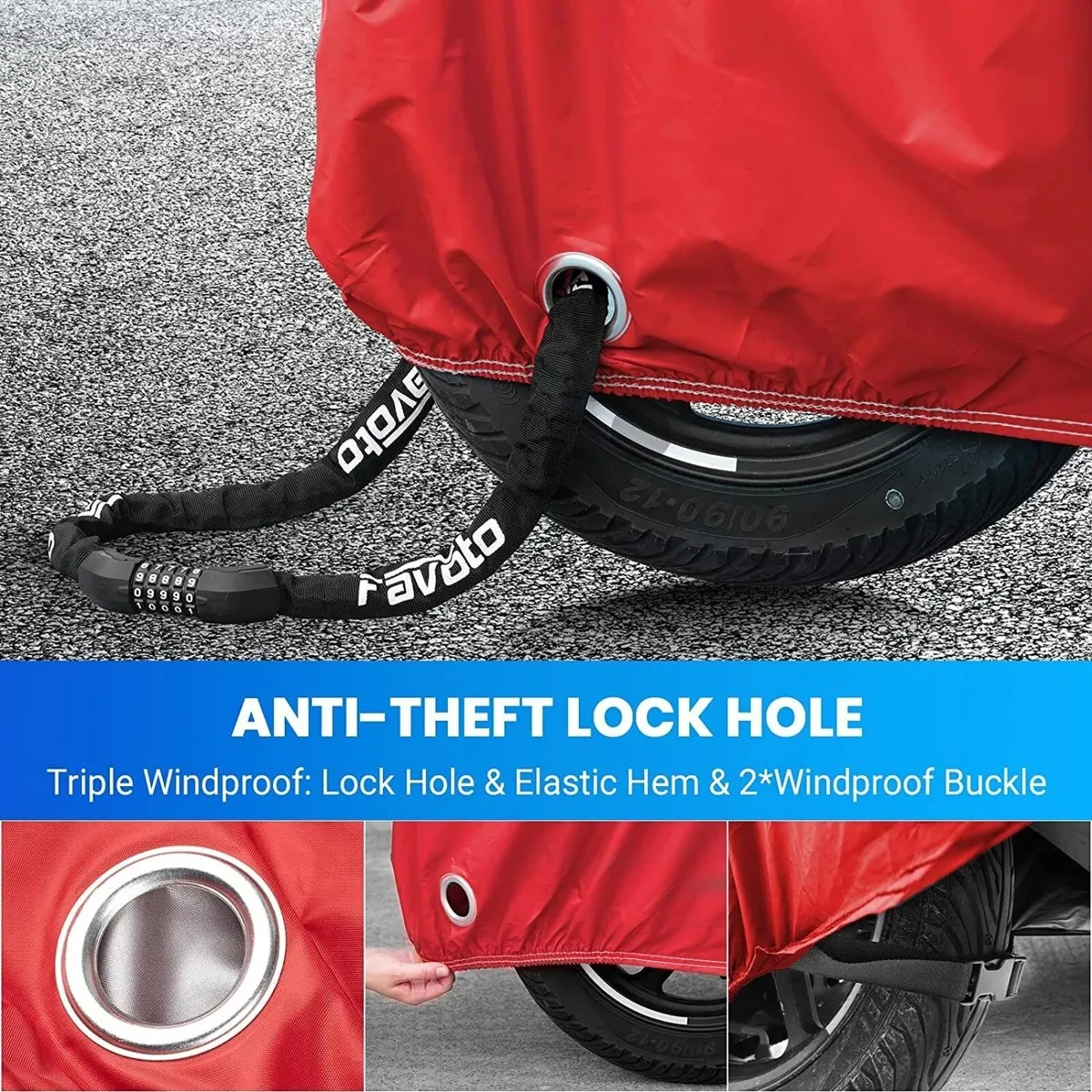 210D Motorcycle Cover Waterproof Outdoor Cover - Image 4