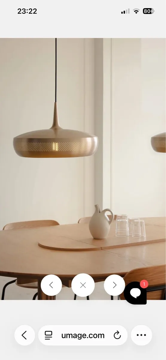 Umage Pendant Light fixture brass - Image 1