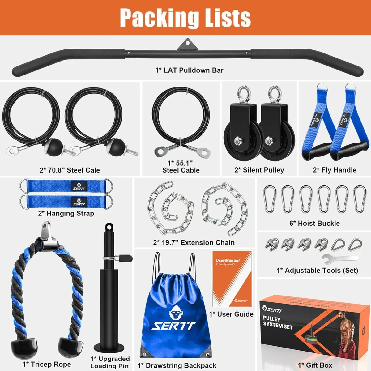 Weight Pulley System Gym Pro Home Cable for Lat - Image 2