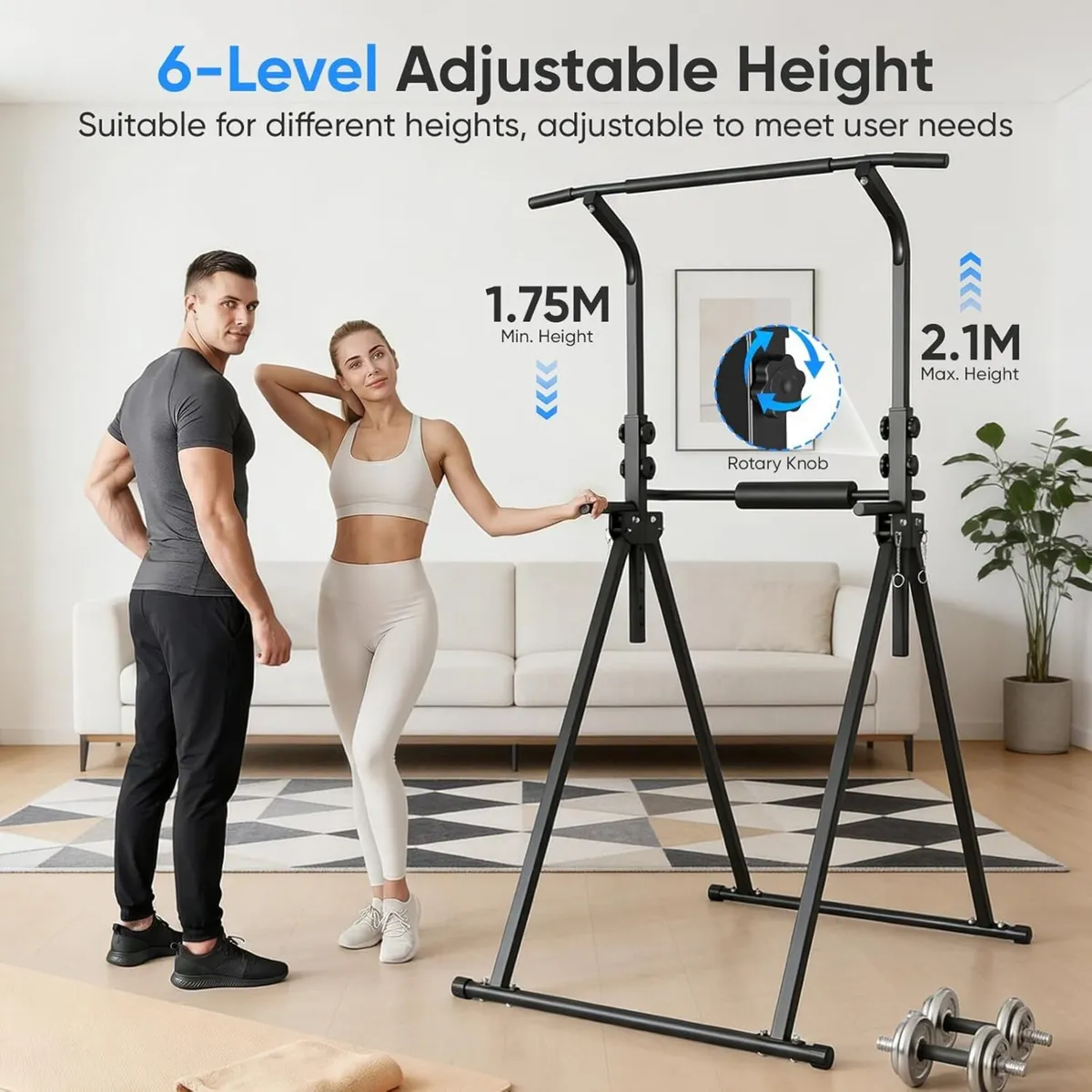 Foldable Power Tower Dip Station - Pull Up Bar - Image 4