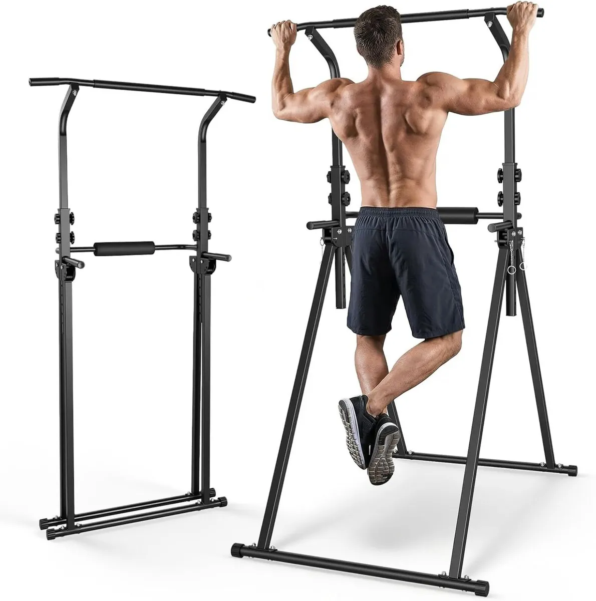 Foldable Power Tower Dip Station - Pull Up Bar - Image 1