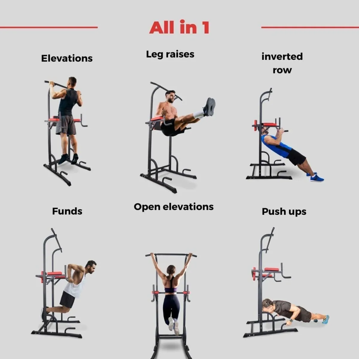 ® Fitness Power Tower Dip Station MultiFit - Image 3