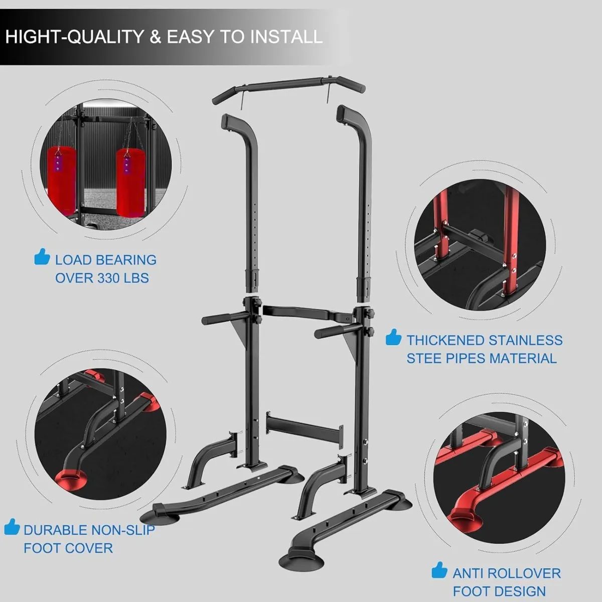Power Tower Dip Station pull up bar freestanding - Image 3