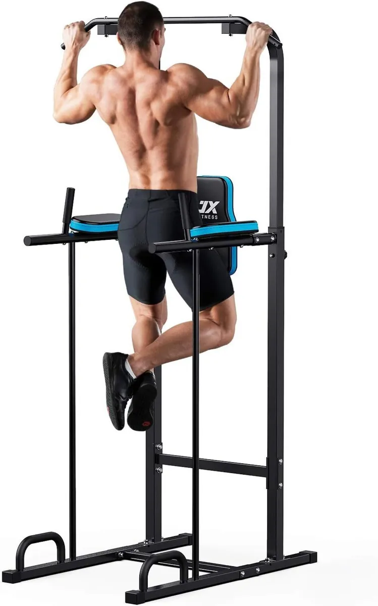 Power Tower Adjustable Dip Station Pull up Bar - Image 1