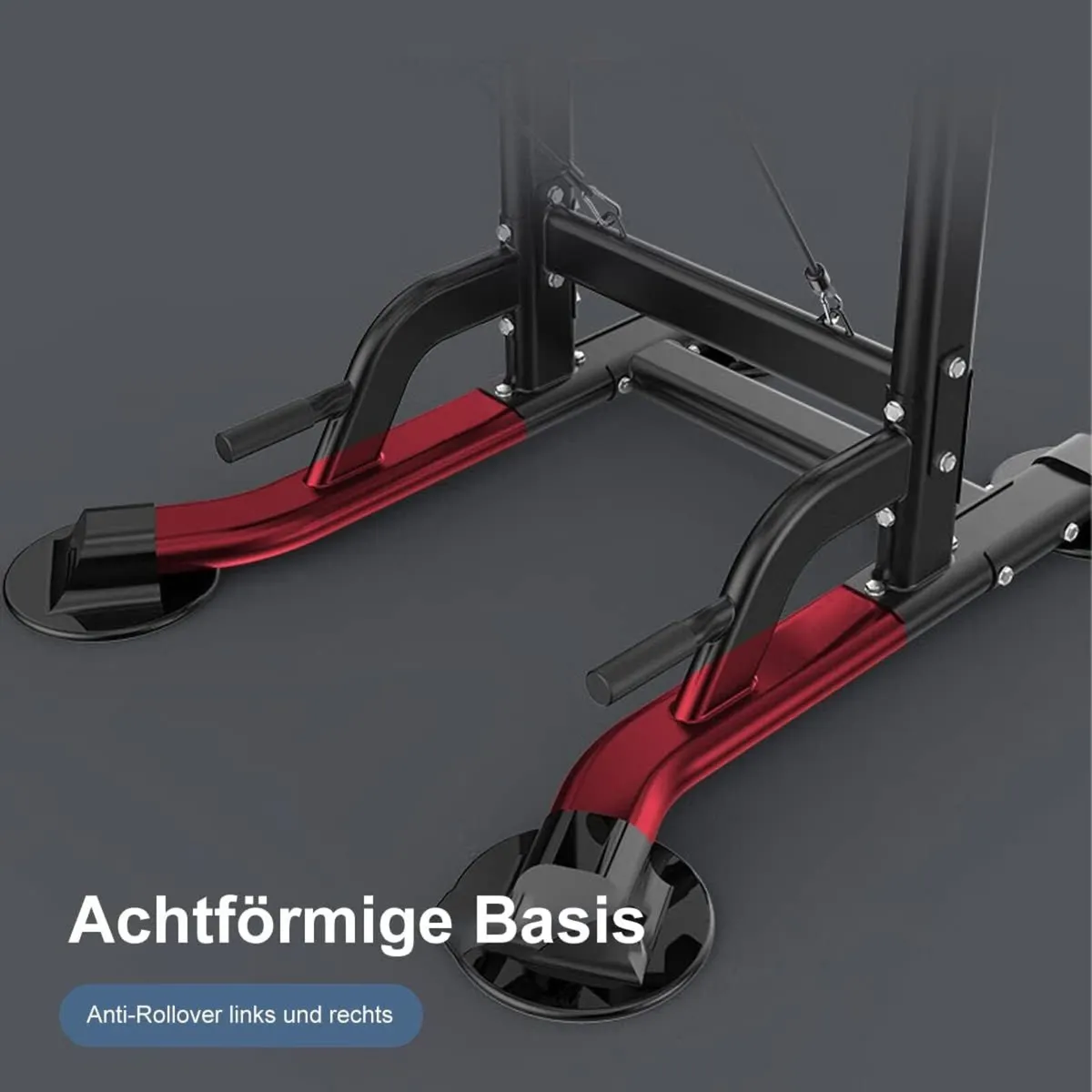 Pull Up Dip Station Stand Power Tower Adjustable - Image 3