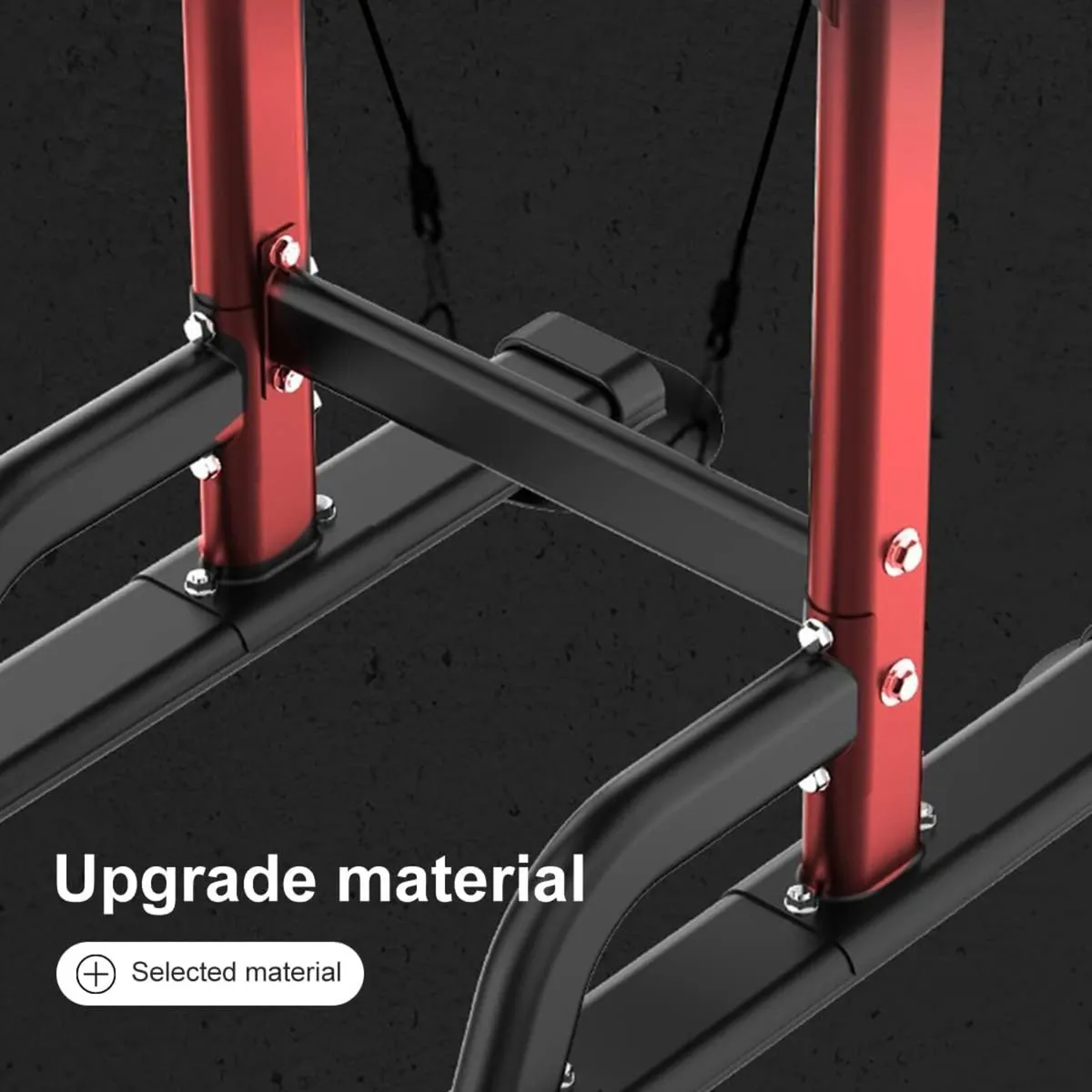 Pull Up Dip Station Stand Power Tower Adjustable - Image 4