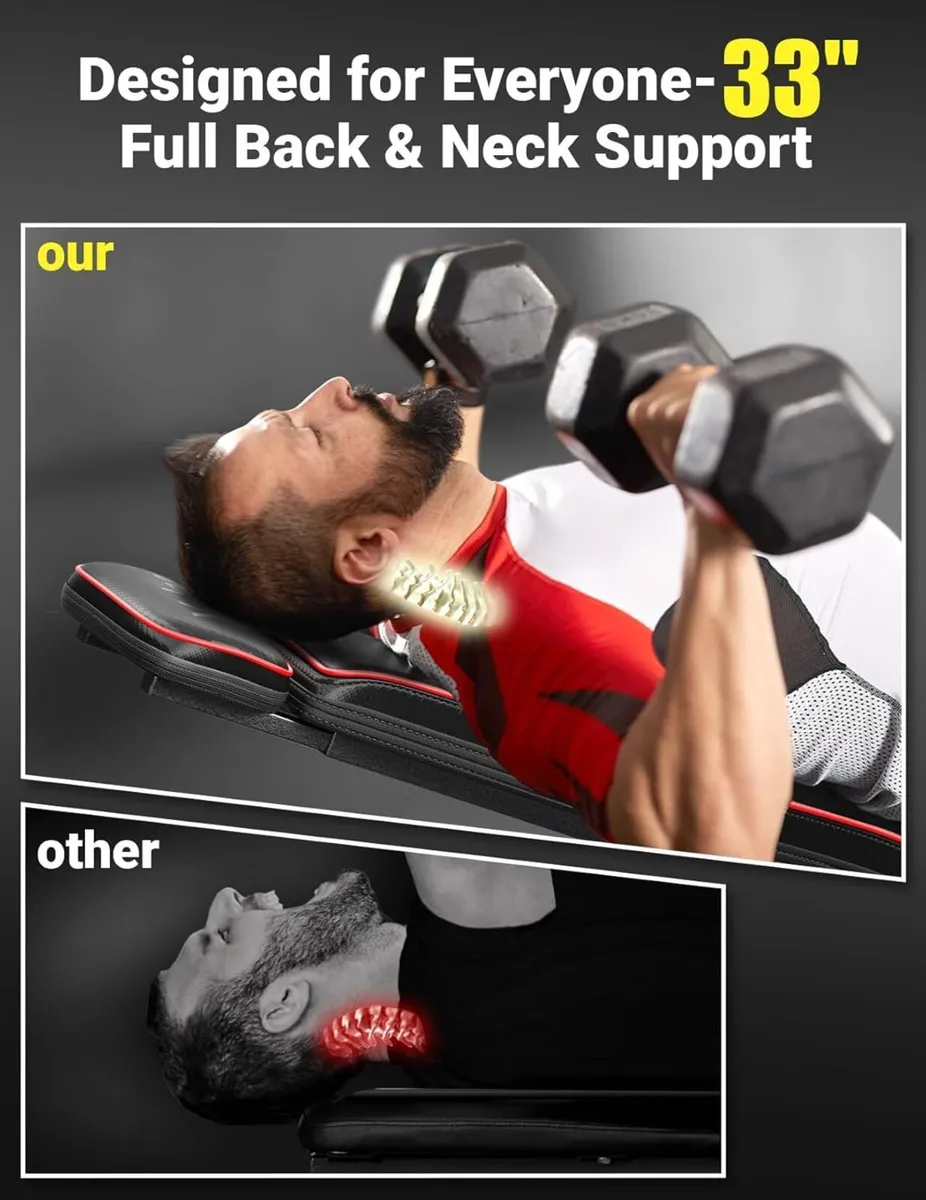 Adjustable Foldable Weight Bench with Extended - Image 2