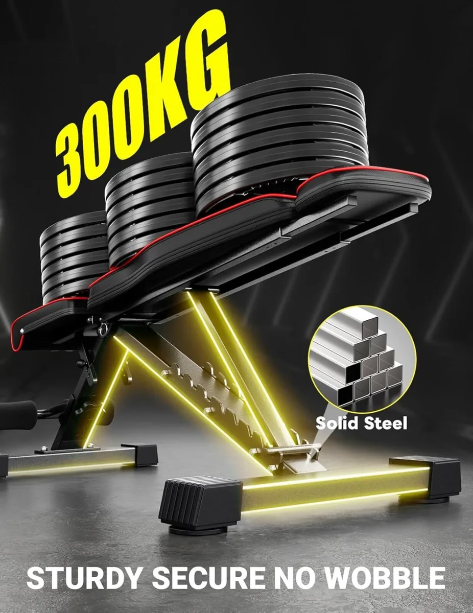 Adjustable Foldable Weight Bench with Extended - Image 4