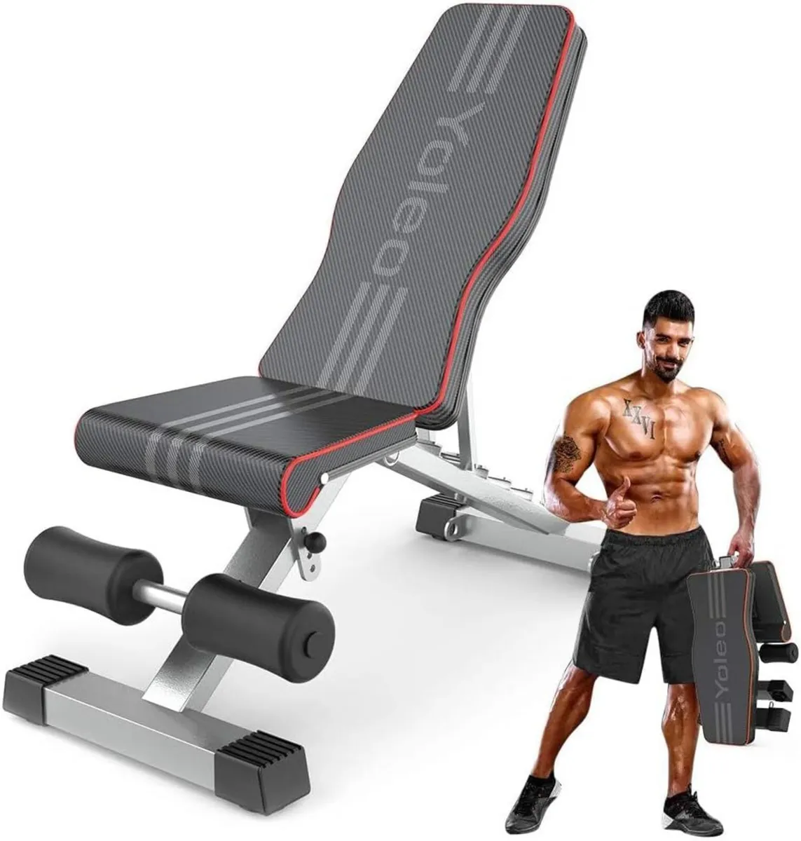 Weight Bench 660LB/300KG Adjustable Foldable - Image 1