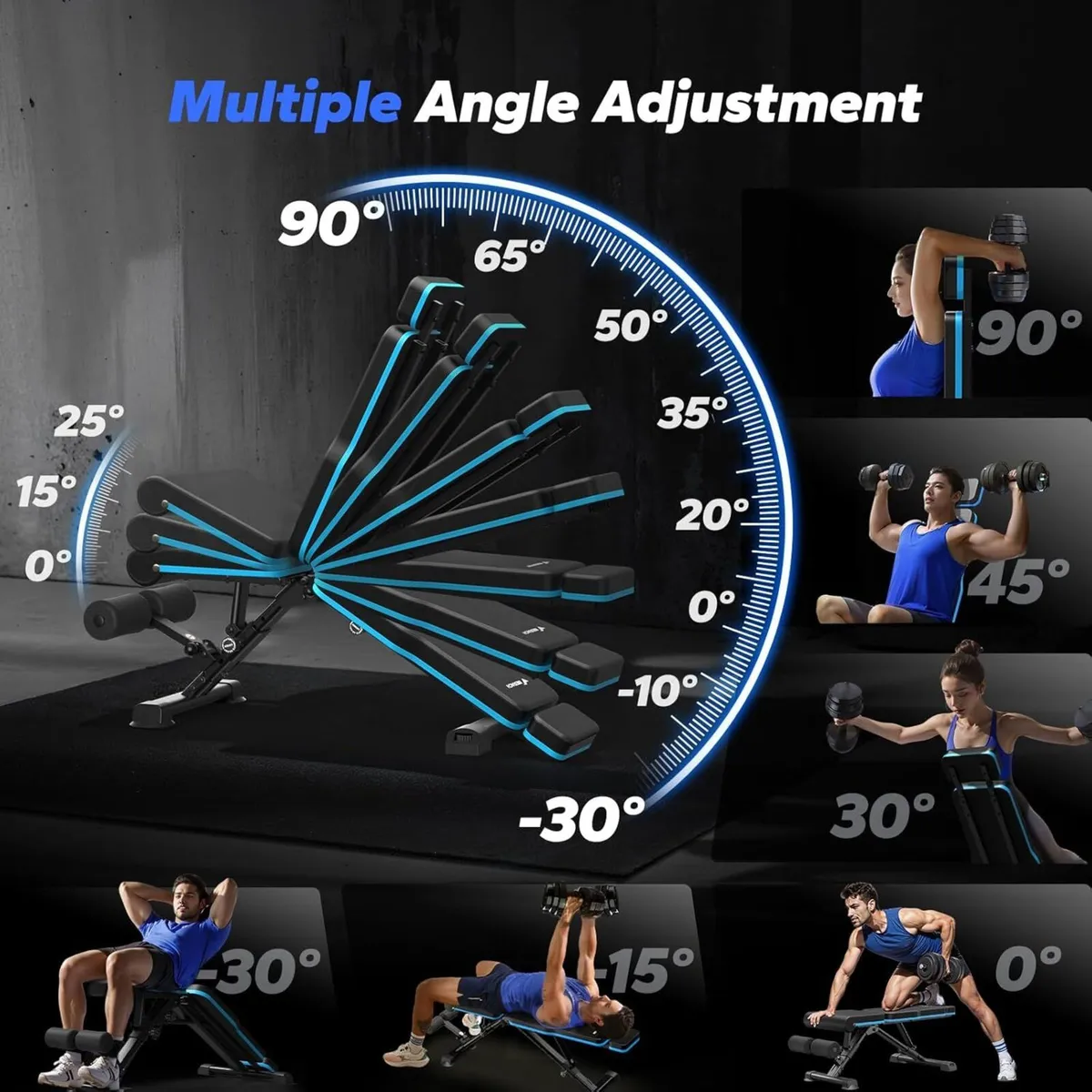 Weight Bench 990 LBS/450KG Foldable Benches for - Image 4