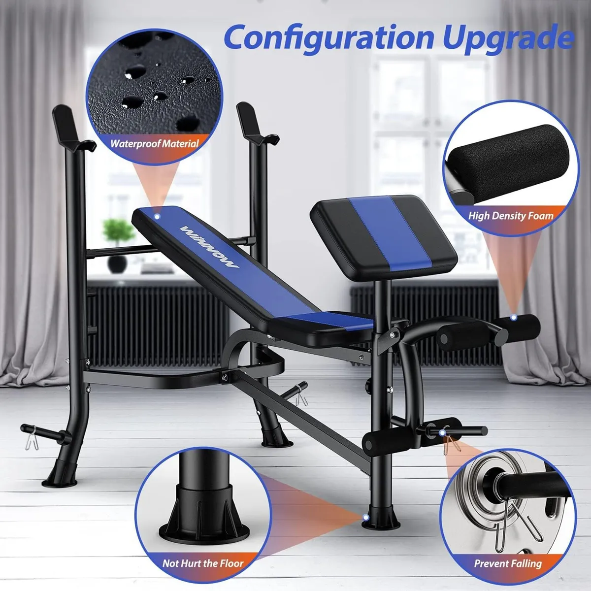 Adjustable Weight Bench with Leg Extension and - Image 4