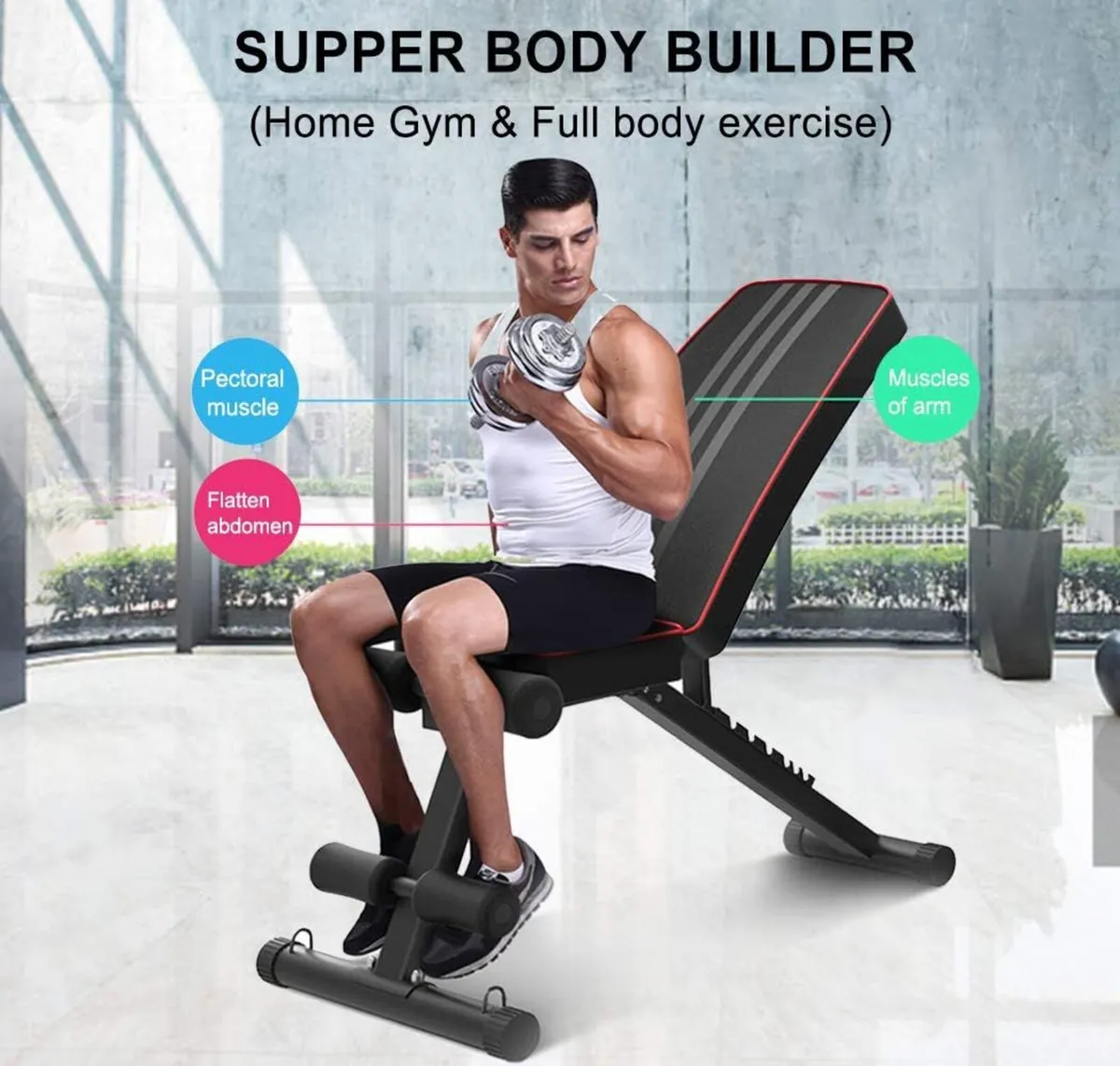 Multi-Function Weight Bench - Adjustable Flat - Image 2