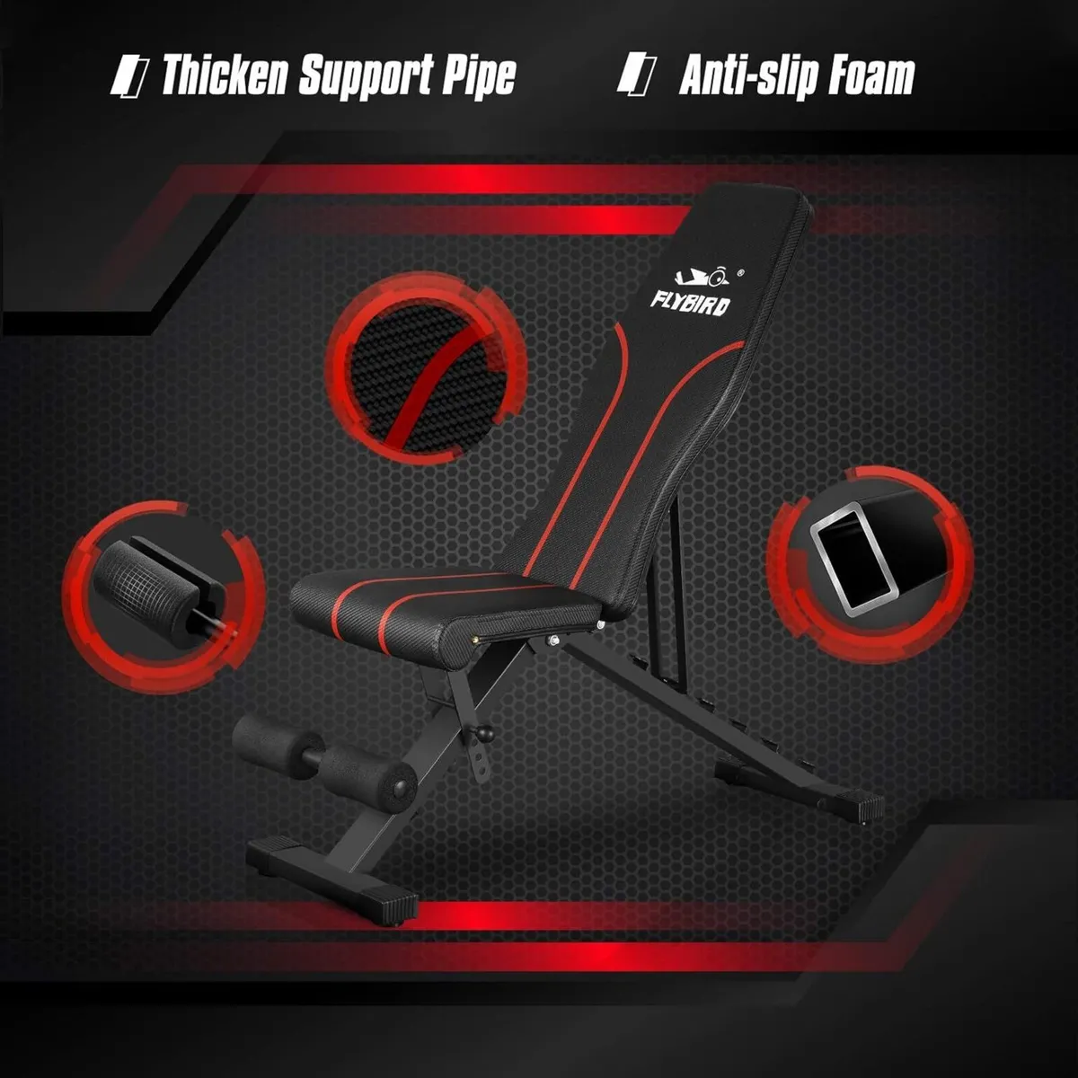 Adjustble Weight Bench 300KG Capacity Premium for - Image 2