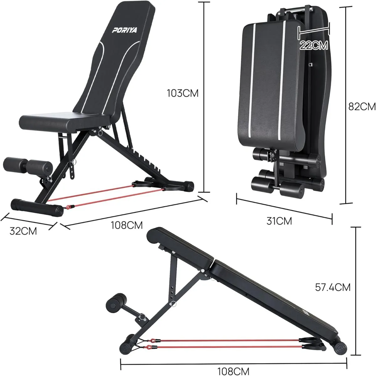Adjustable Weight Bench Full Body Workout - Image 2