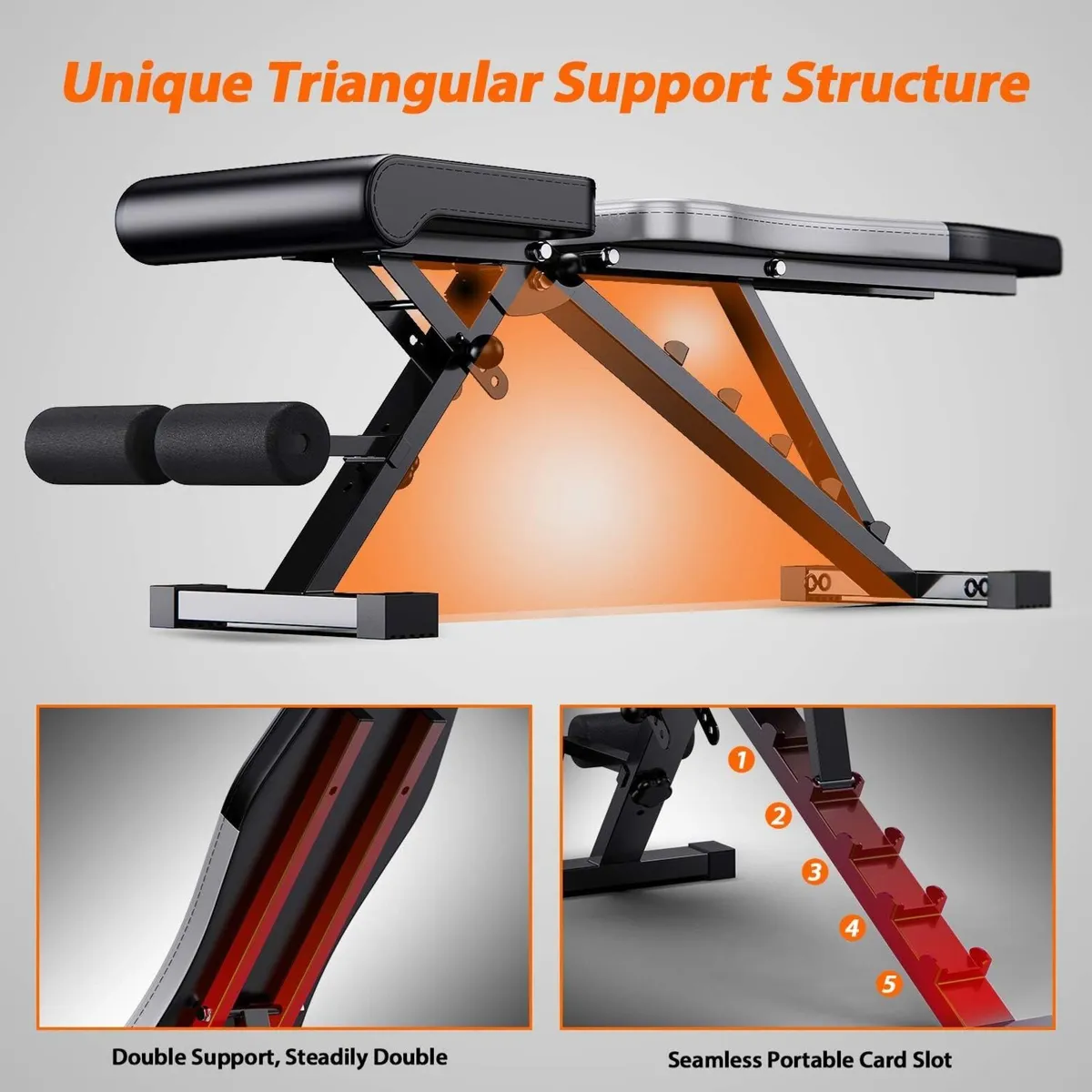 Adjustable Weight Bench Foldable Home Exercise - Image 4