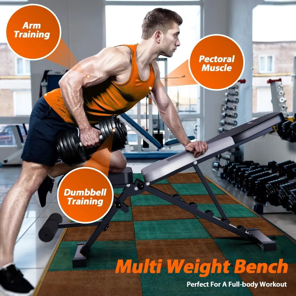 Adjustable Weight Bench Foldable Home Exercise - Image 2