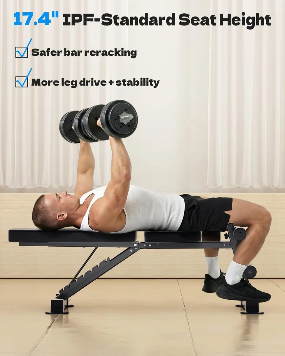 Adjustable Foldable Weight Bench 360kg Capacity - Image 2
