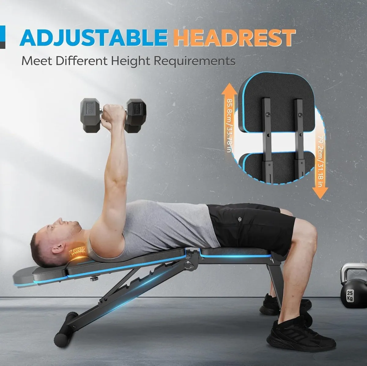 Weight Benches Adjustable Workout Bench Foldable - Image 2