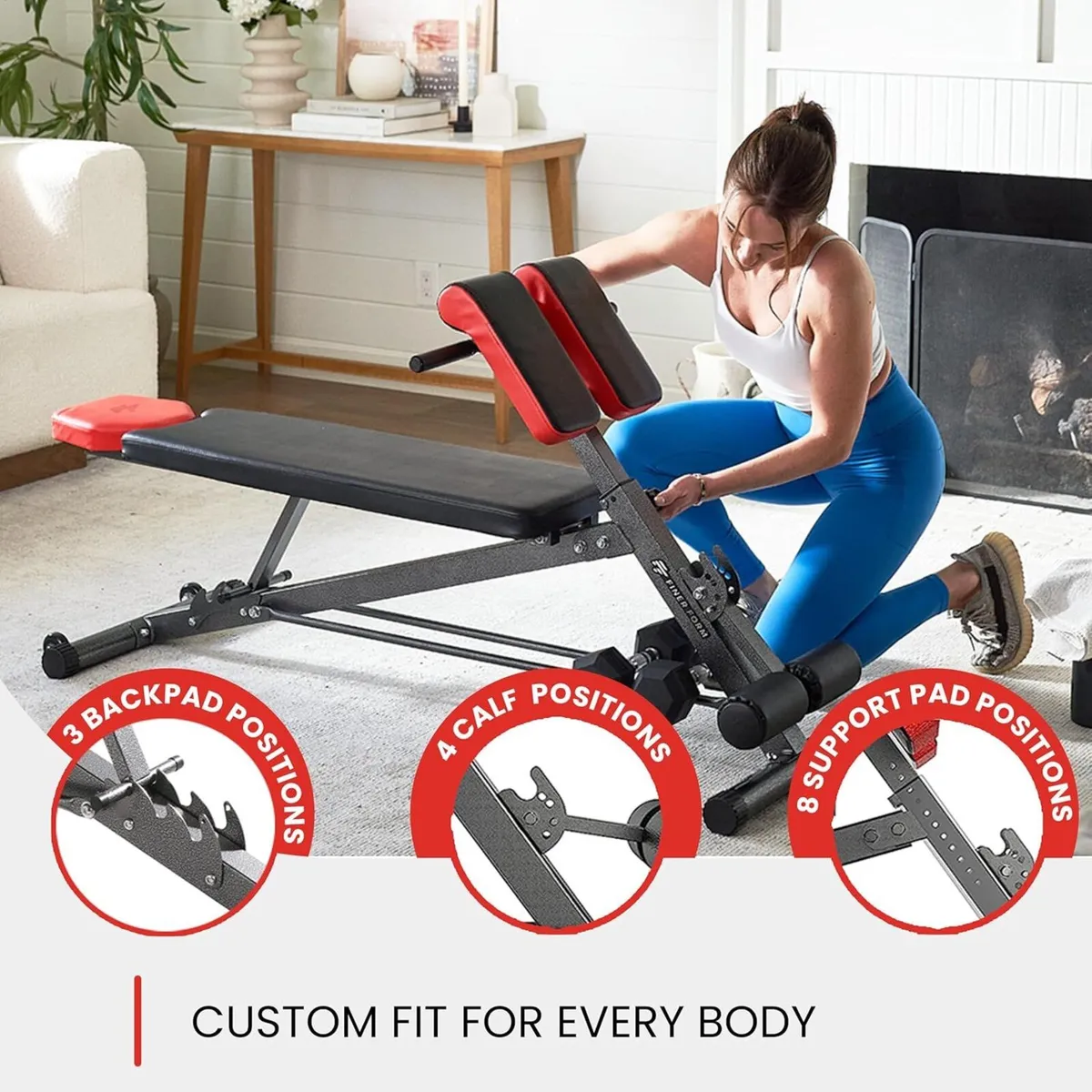 Finer Form Multi-Functional Gym Bench for Full - Image 4