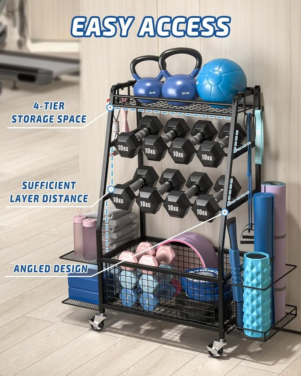Weight Rack for Dumbbells - Widened Home Gym - Image 3