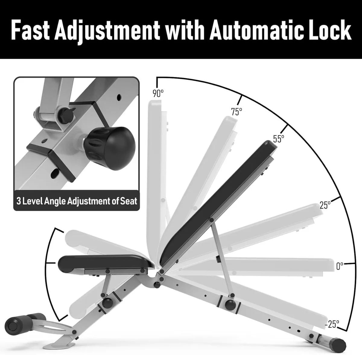 Adjustable Weight Bench Foldable Workout Training - Image 4