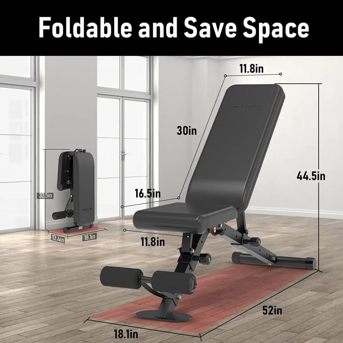Adjustable Weight Bench Foldable Workout Training - Image 2