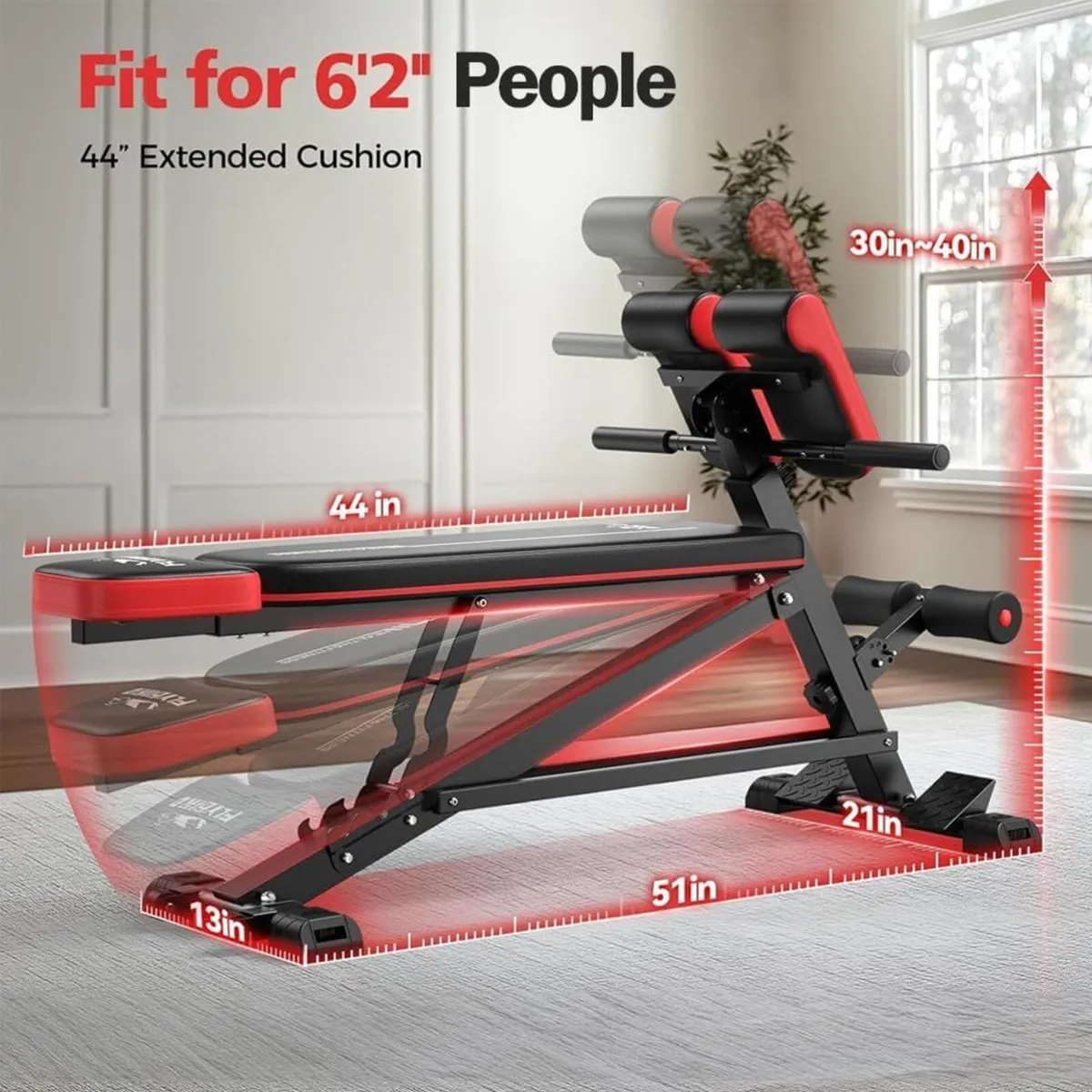 4 in 1 Workout Bench Roman Chair Weight and Sit - Image 4