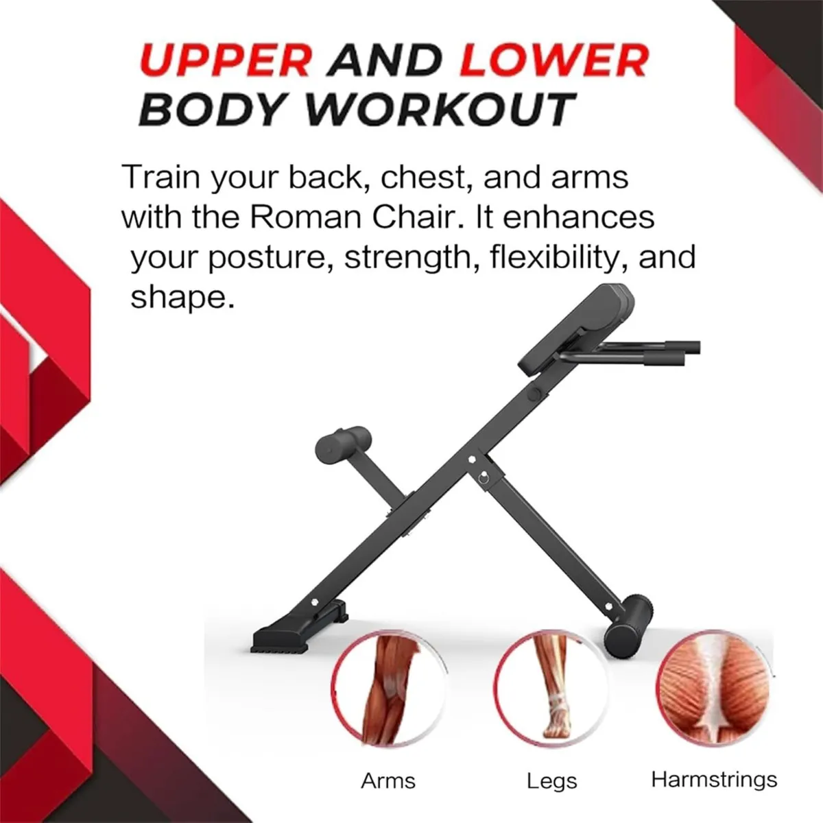 45-Degree Hyperextension Roman Chair - Adjustable - Image 4