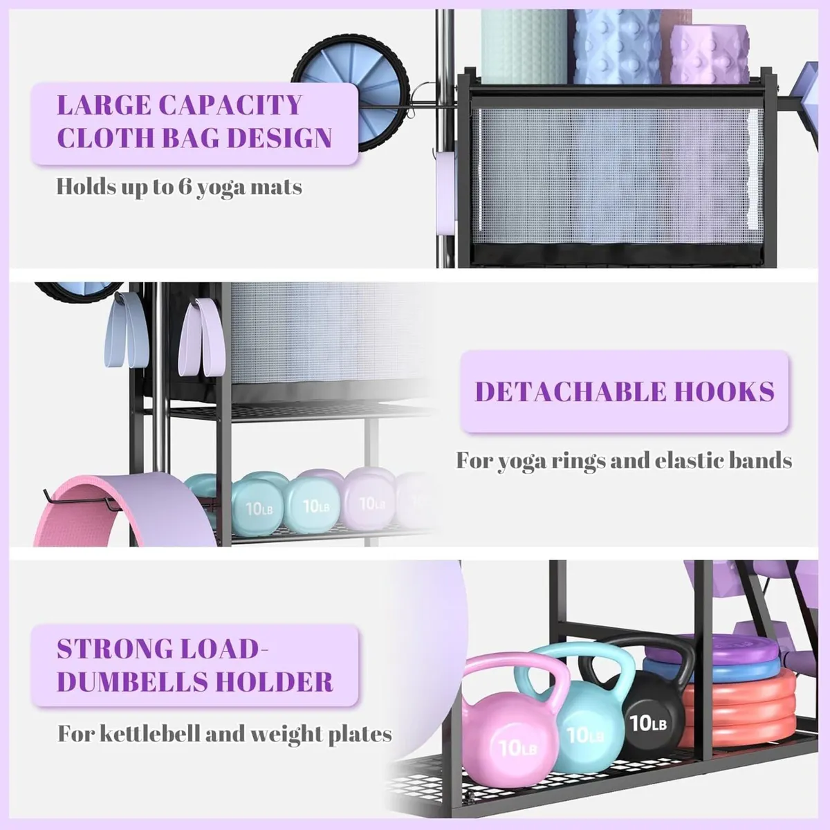 Dumbbell Rack Stand Multifunctional Weight for - Image 3