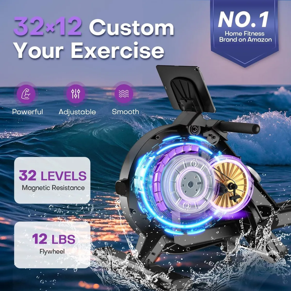 Rowing Machine 32 Level Resistance Magnetic - Image 2