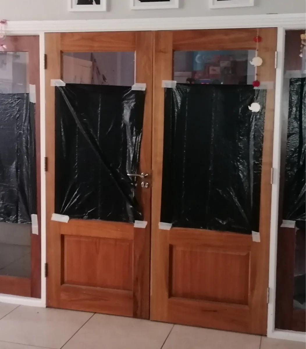 2 interior walnut doors