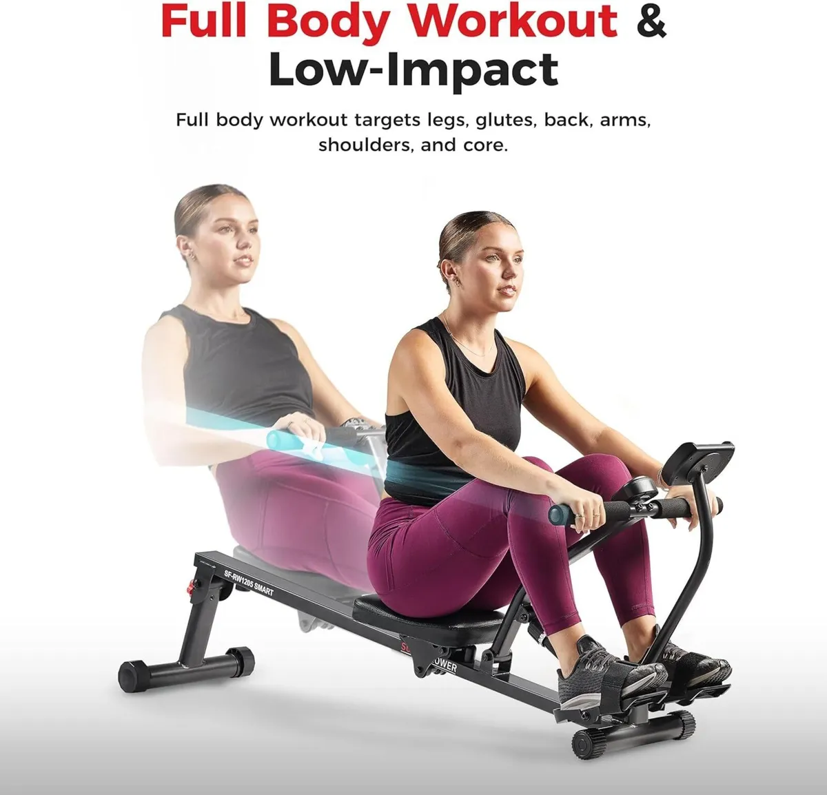 Compact Adjustable Rowing Machine Cardio Exercise - Image 2