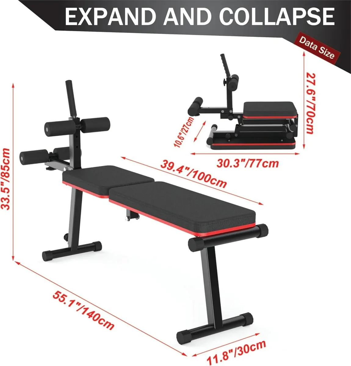 Decline Flat Bench Foldable Multi-Gear Adjustment - Image 2