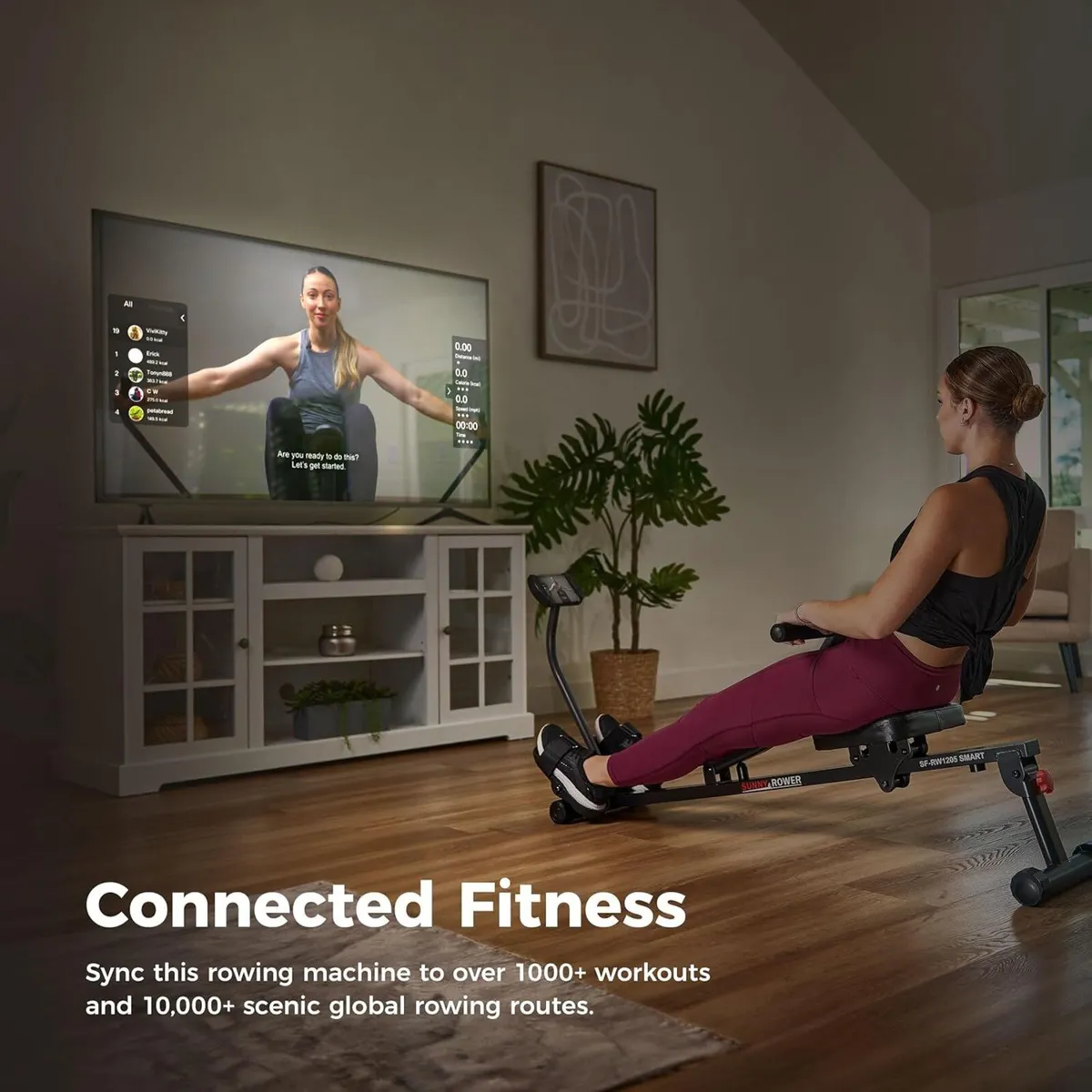 Compact Adjustable Rowing Machine Cardio Exercise - Image 3