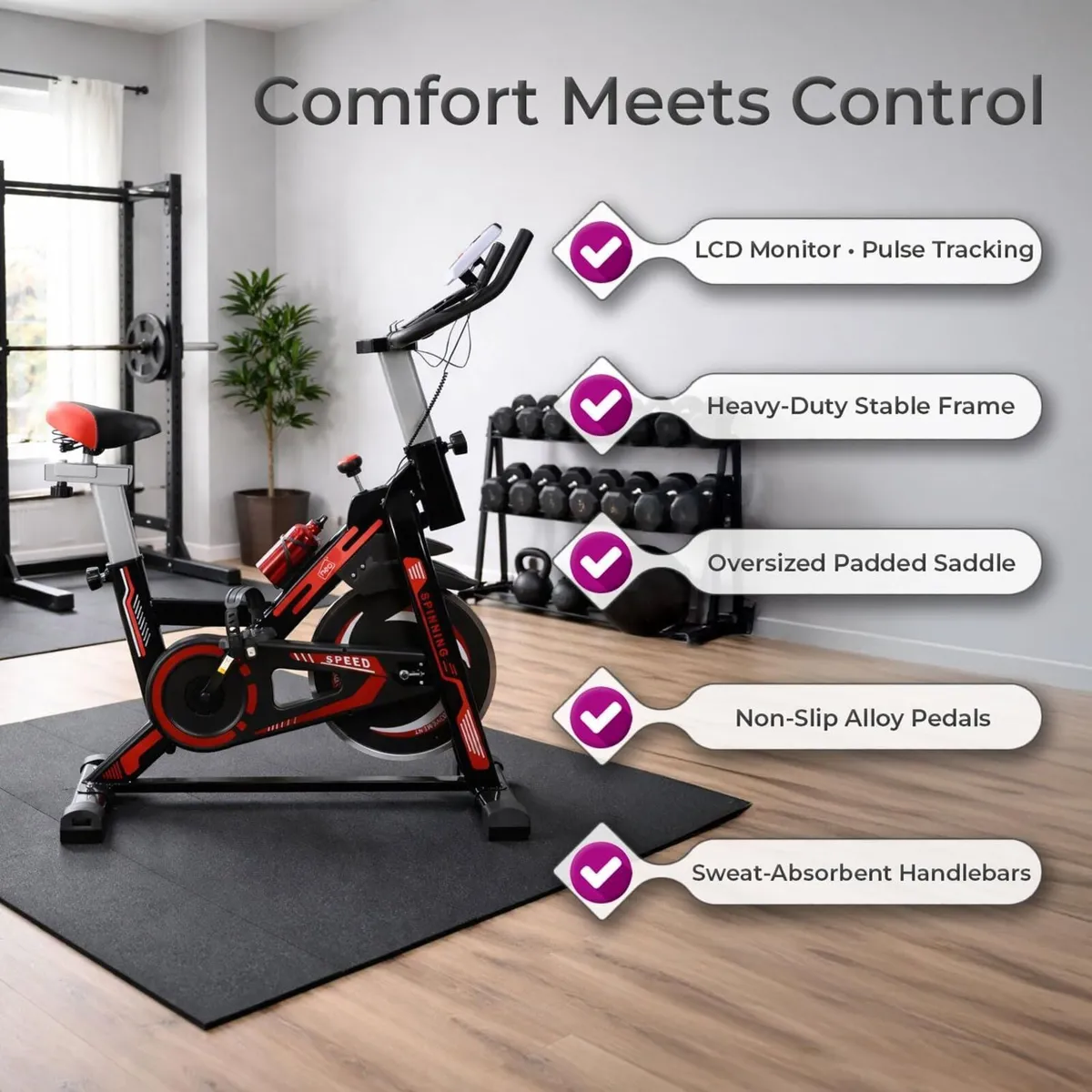 Magnetic Indoor Exercise Bike for Home Use - Image 4