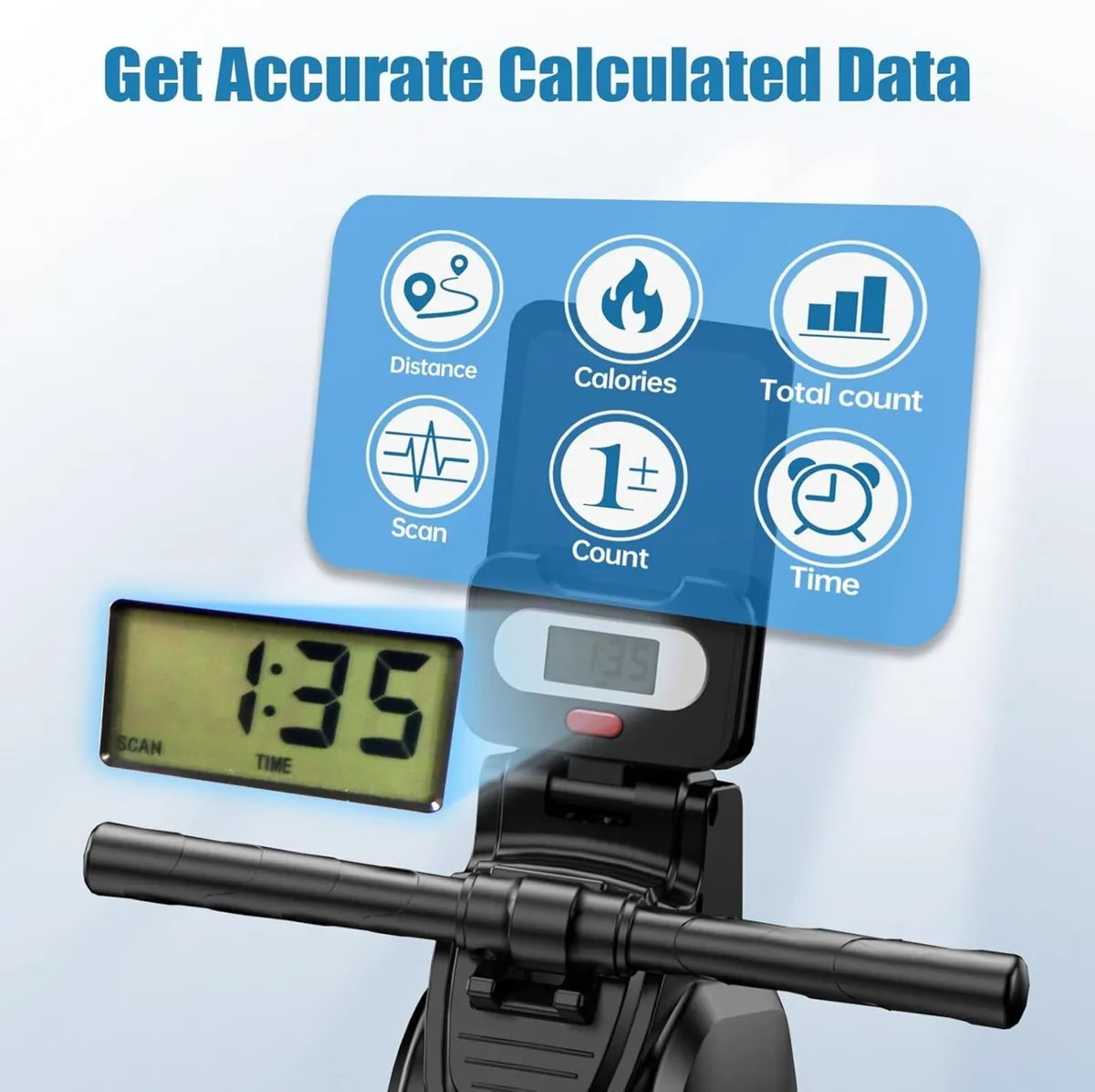 Rowing Machine Magnetic Rower for Home 16 Levels - Image 4