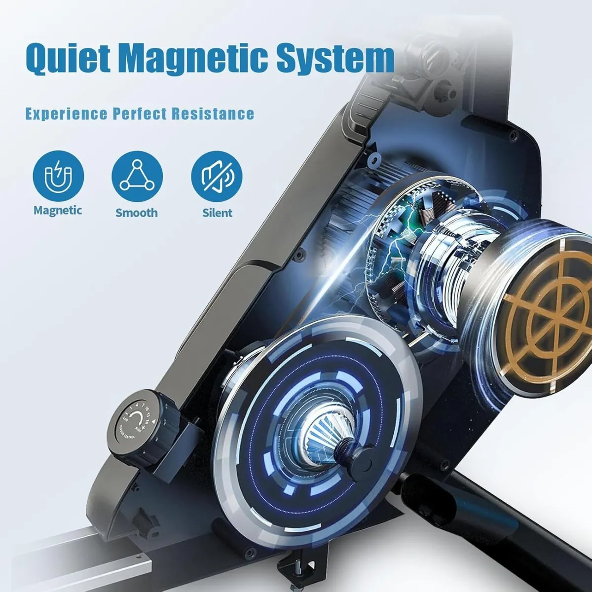 Rowing Machine Magnetic Rower for Home 16 Levels - Image 2