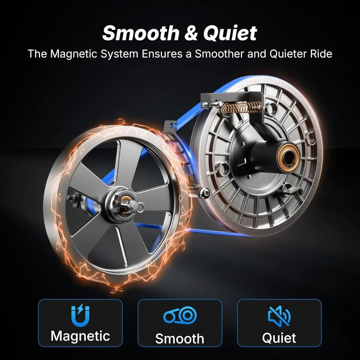 Folding Exercise Bike Home Trainer with LCD - Image 3