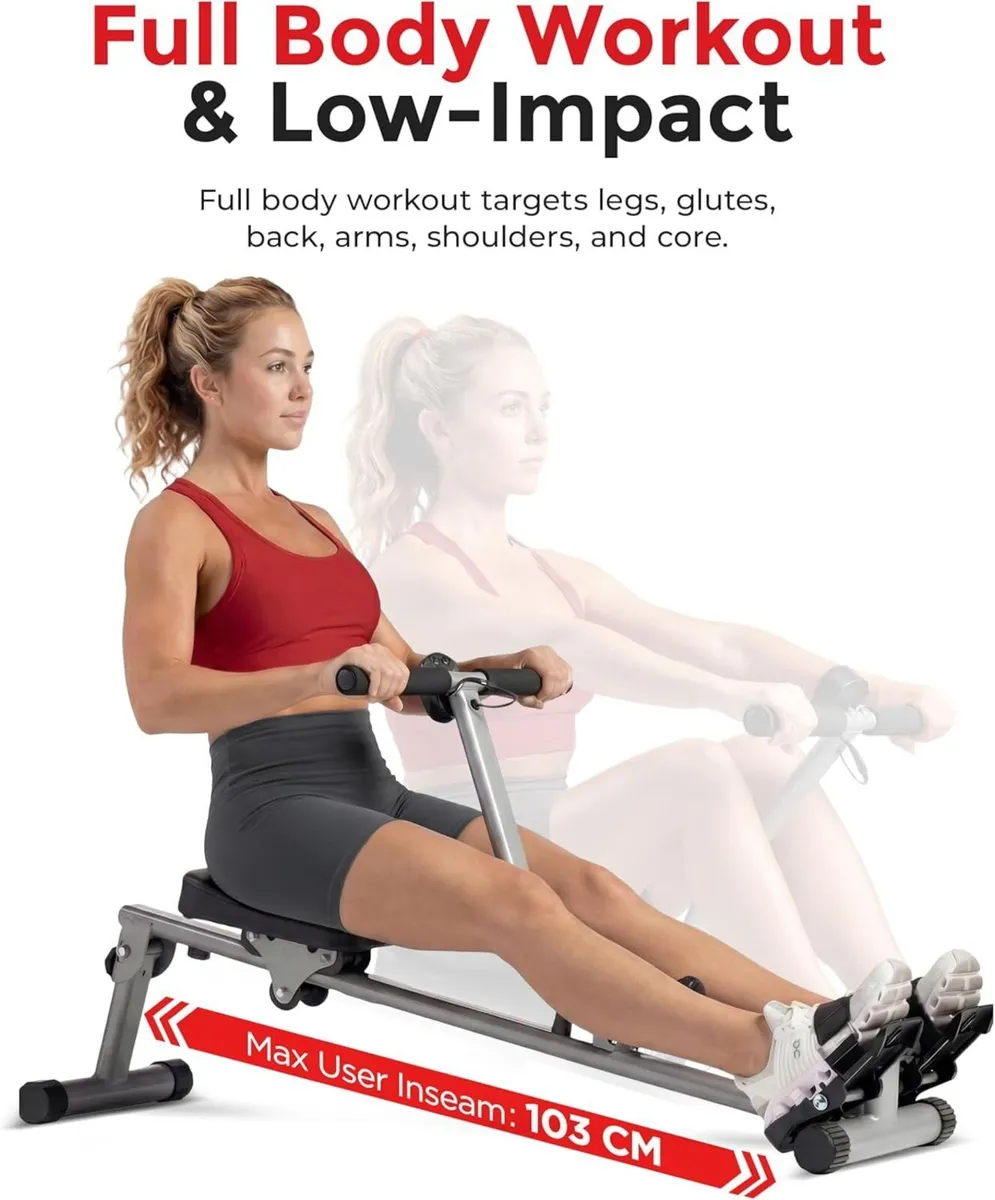 Compact Adjustable Rowing Machine Cardio Exercise - Image 4