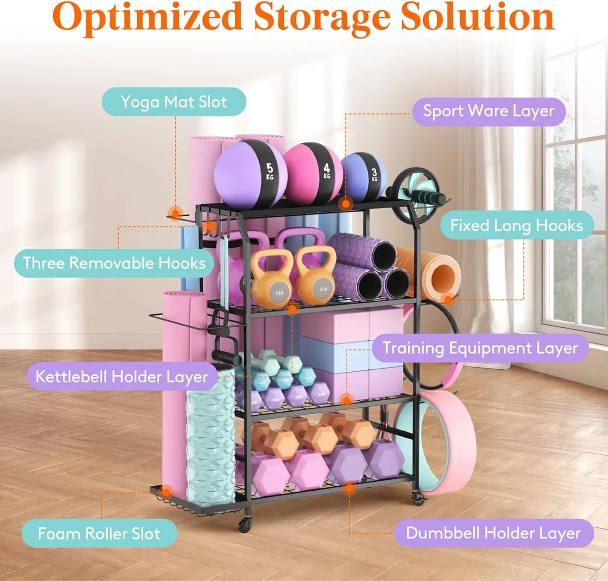 Yoga Mat Holder Home Gym Storage For Equipments - Image 2