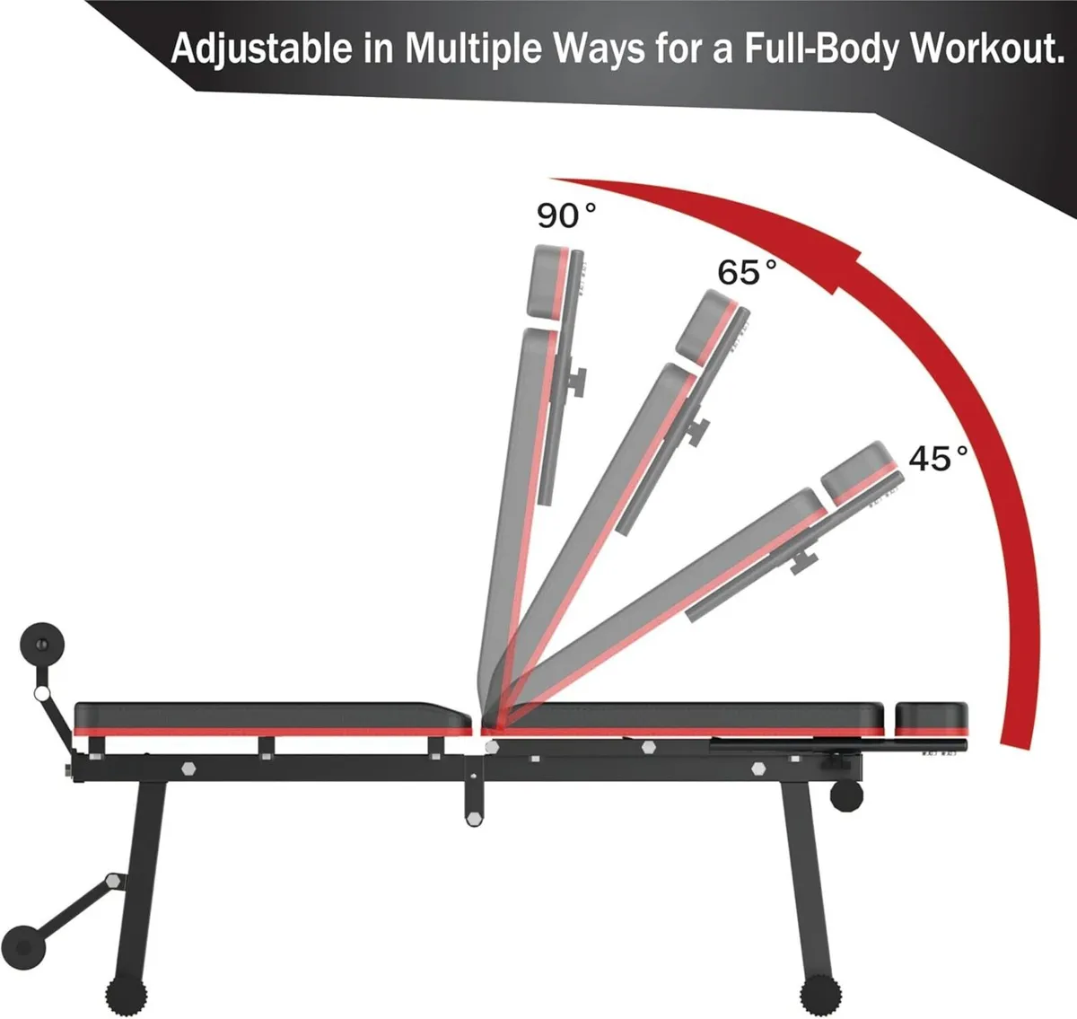 Adjustable Weight Bench Foldable Incline/Decline/F - Image 3