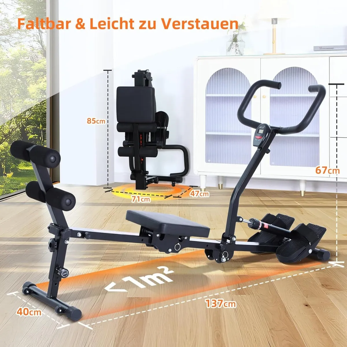 Rowing Machine for Home Gym Foldable Hydraulic - Image 2