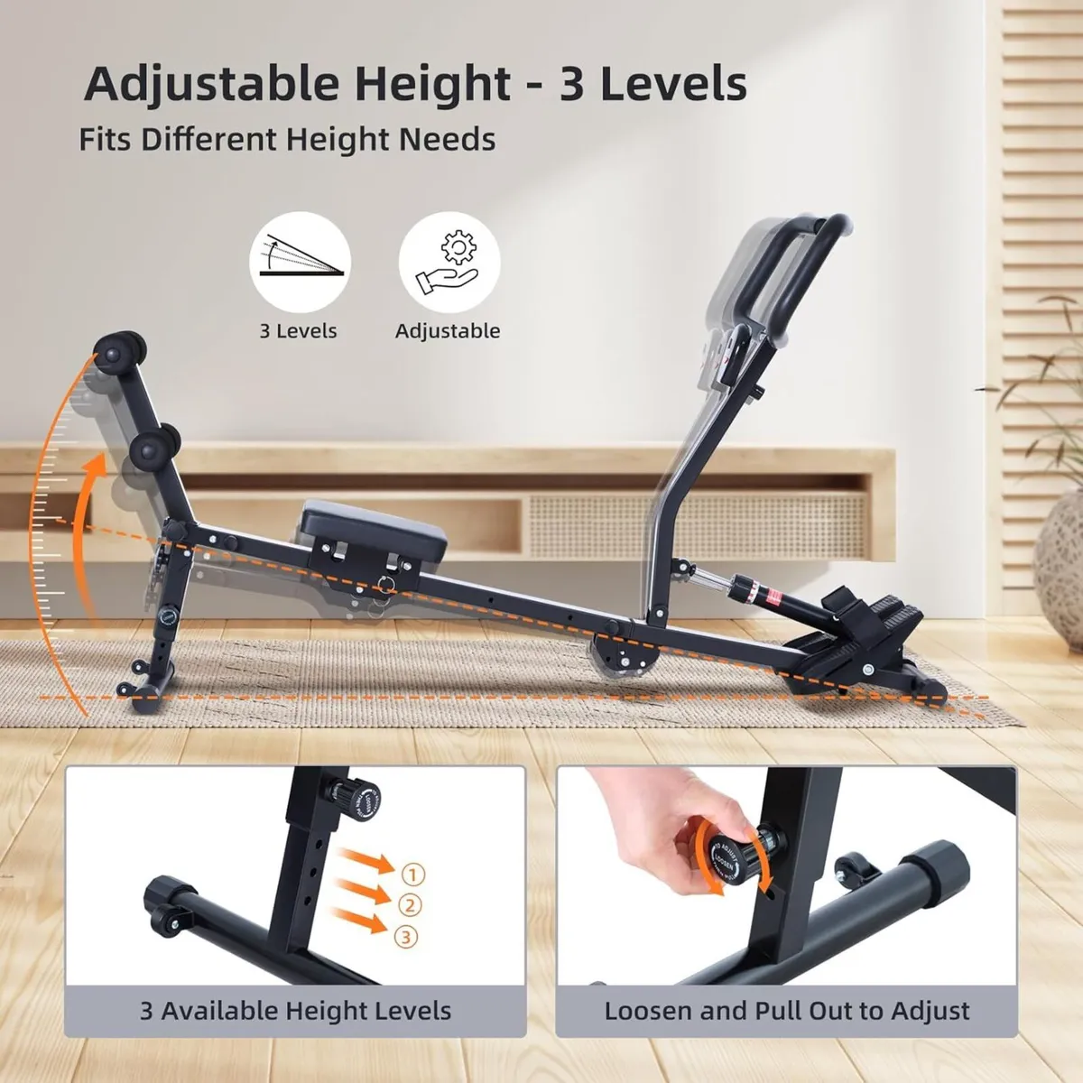 Rowing Machine for Home Gym Foldable Hydraulic - Image 4