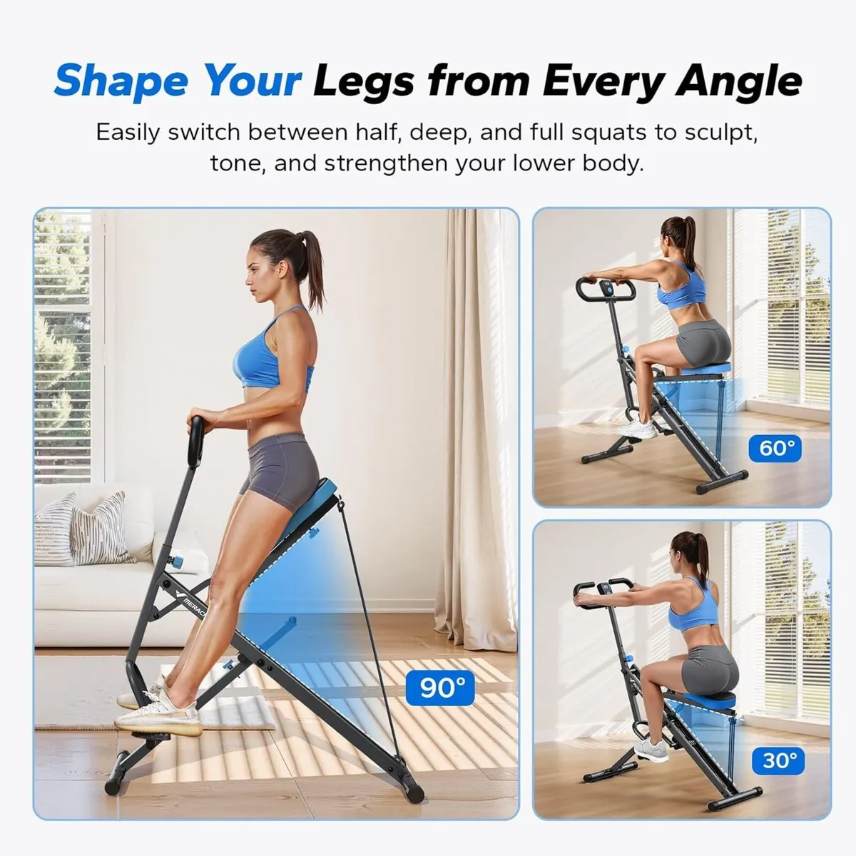 2 in 1 Squat Rowing Machine Easy Setup and - Image 3