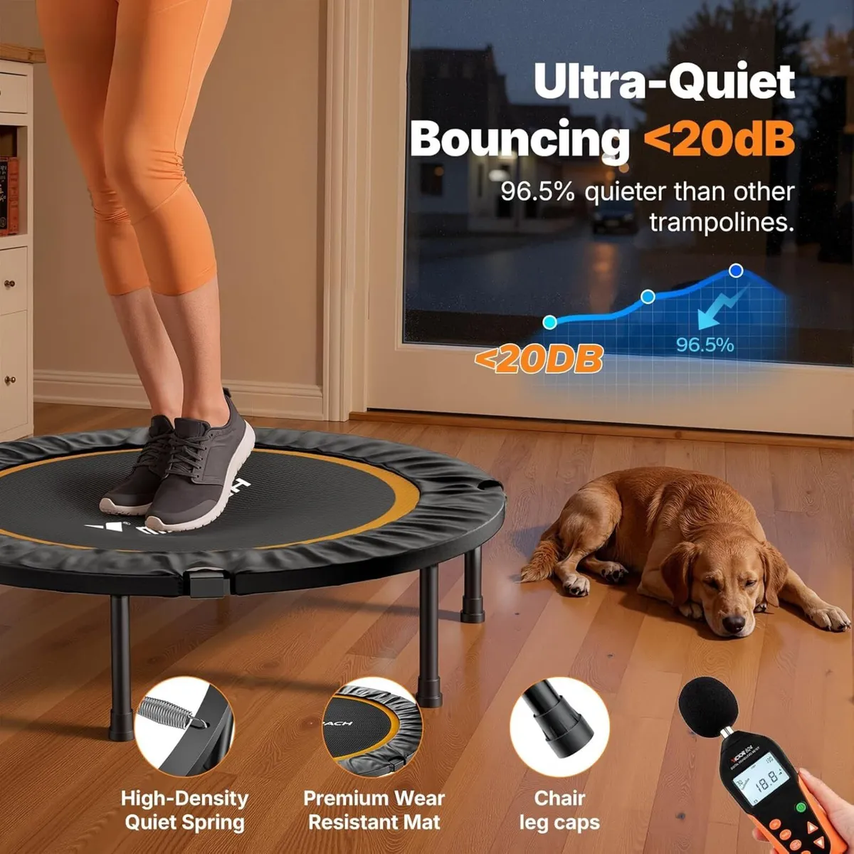 Mini Trampoline Fitness Adults - 40''/48'' - Image 2